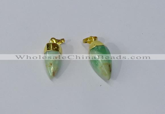 NGP3108 10*20mm - 10*25mm sticks Australia chrysoprase pendants