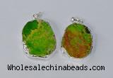 NGP3153 25*35mm - 35*45mm freeform sea sediment jasper pendants