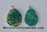 NGP3154 25*35mm - 35*45mm freeform sea sediment jasper pendants