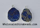 NGP3155 25*35mm - 35*45mm freeform sea sediment jasper pendants