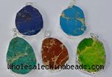 NGP3156 25*35mm - 35*45mm freeform sea sediment jasper pendants