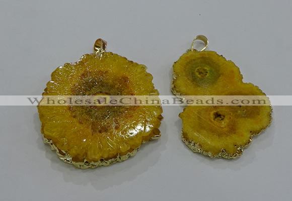 NGP3196 35*40mm - 45*50mm freeform druzy agate pendants