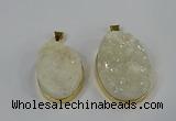 NGP3210 30*40mm - 35*45mm freeform druzy agate pendants