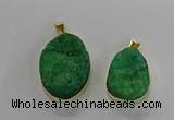 NGP3215 30*40mm - 35*45mm freeform druzy agate pendants