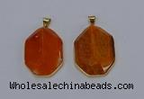 NGP3303 35*45mm freeform agate gemstone pendants wholesale