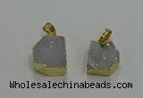 NGP3321 8*12mm - 15*20mm freeform druzy agate gemstone pendants