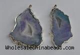 NGP3365 40*45mm - 45*60mm freeform druzy agate pendants