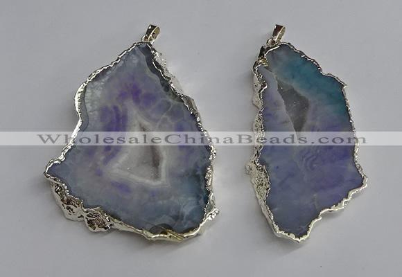 NGP3365 40*45mm - 45*60mm freeform druzy agate pendants