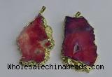 NGP3397 40*45mm - 45*60mm freeform druzy agate pendants