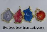 NGP3401 40*45mm - 45*60mm freeform druzy agate pendants