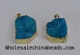 NGP3468 20*30mm - 25*35mm freeform druzy agate pendants wholesale