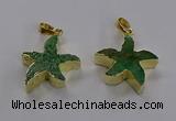 NGP3514 24*25mm starfish fossil coral pendants wholesale