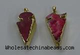 NGP3615 15*30mm - 20*40mm arrowhead druzy agate pendants