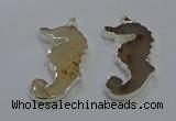 NGP3653 22*58mm - 25*55mm seahorse agate gemstone pendants