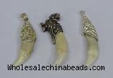 NGP3752 10*40mm - 12*45mm horn wolf tooth pendants wholesale