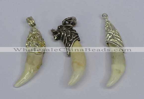 NGP3752 10*40mm - 12*45mm horn wolf tooth pendants wholesale