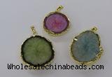 NGP3771 25*35mm - 35*40mm freeform druzy agate pendants