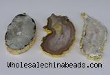 NGP3922 35*50mm - 45*65mm freeform druzy agate pendants wholesale