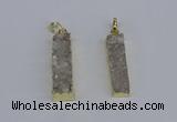 NGP3940 10*35mm - 12*30mm rectangle druzy agate pendants wholesale