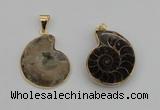 NGP4069 25*30mm – 30*35mm carved ammonite pendants wholesale