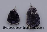 NGP4072 25*30mm – 30*40mm freeform amethyst gemstone pendants