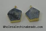 NGP4117 28*28mm - 30*30mm pentagon druzy quartz pendants wholesale