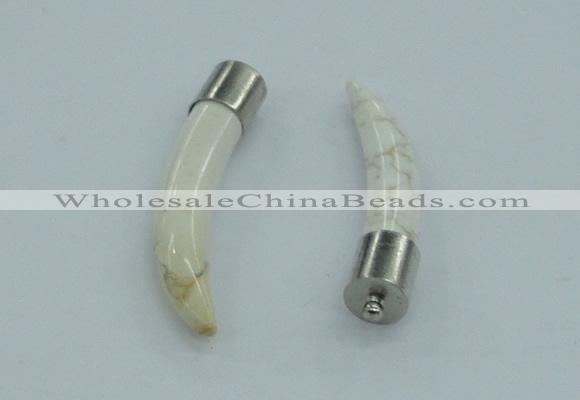 NGP4500 9*50mm - 9*55mm horn white turquoise pendants wholesale