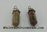 NGP5014 8*30mm sticks unakite gemstone pendants wholesale