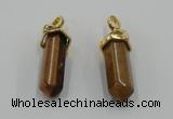 NGP5041 8*30mm sticks yellow tiger eye pendants wholesale