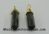 NGP5042 8*30mm sticks seaweed quartz pendants wholesale