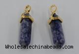 NGP5043 8*30mm sticks sodalite gemstone pendants wholesale