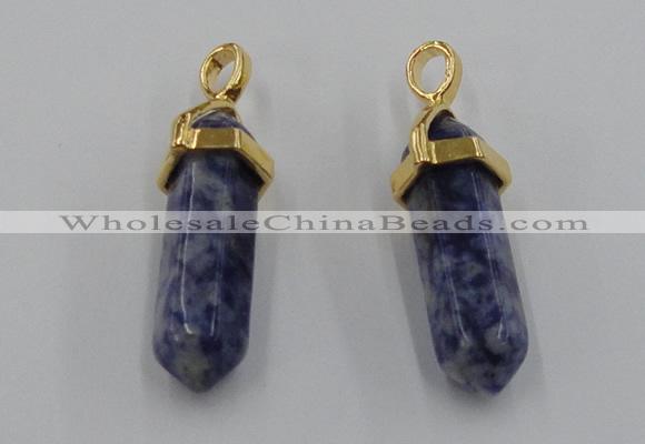 NGP5043 8*30mm sticks sodalite gemstone pendants wholesale