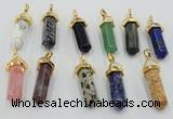 NGP5048 8*30mm sticks mixed gemstone pendants wholesale