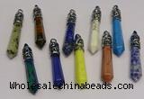 NGP5433 10*65mm sticks mixed gemstone pendants wholesale