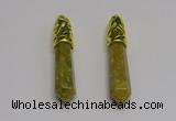 NGP5440 10*65mm sticks unakite gemstone pendants wholesale