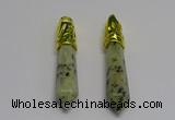 NGP5445 10*65mm sticks kiwi jasper pendants wholesale