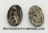 NGP5501 35*55mm oval rainforest agate pendants wholesale