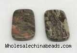 NGP5503 35*55mm rectangle rainforest agate pendants wholesale