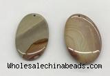 NGP5519 35*50mm oval ocean jasper pendants wholesale