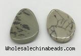 NGP5525 30*50mm - 35*55mm flat teardrop jasper pendants