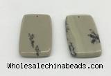 NGP5526 30*50mm - 35*55mm rectangle jasper pendants wholesale