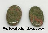 NGP5532 35*55mm oval unakite gemstone pendants wholesale