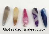 NGP5724 13*55mm teardrop agate gemstone pendants wholesale