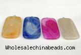 NGP5727 30*50mm rectangle agate pendants wholesale