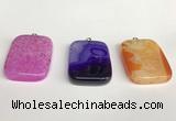 NGP5728 30*40mm rectangle agate pendants wholesale