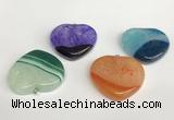 NGP5733 34*35mm heart agate gemstone pendants wholesale