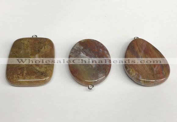 NGP5752 30*40mm freeform agate gemstone pendants wholesale