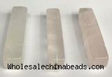 NGP5765 12*52mm cuboid rose quartz pendants wholesale