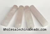 NGP5768 13*58mm tube rose quartz pendants wholesale