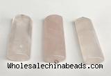 NGP5769 18*55mm - 20*58mm flat tube rose quartz pendants wholesale